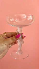 Vintage Crystal Bacchante Venus, Bayel Royal Champagne Coupe