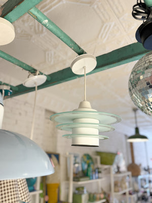 Vintage 1980’s Saucer Pendant Light