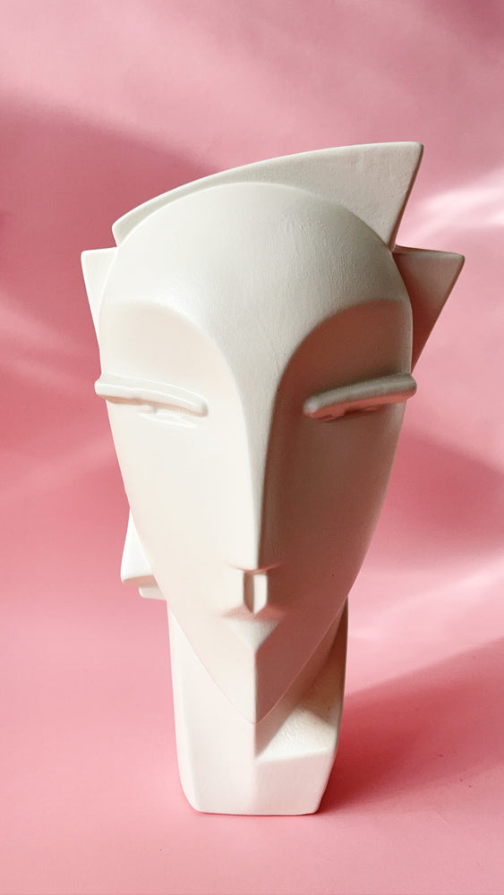 Lindsey: Female Mannequin Head Form with V-Neck & Partial Shoulder