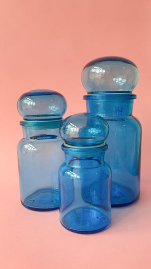 Vintage Apothecary Stash Jars with Lids