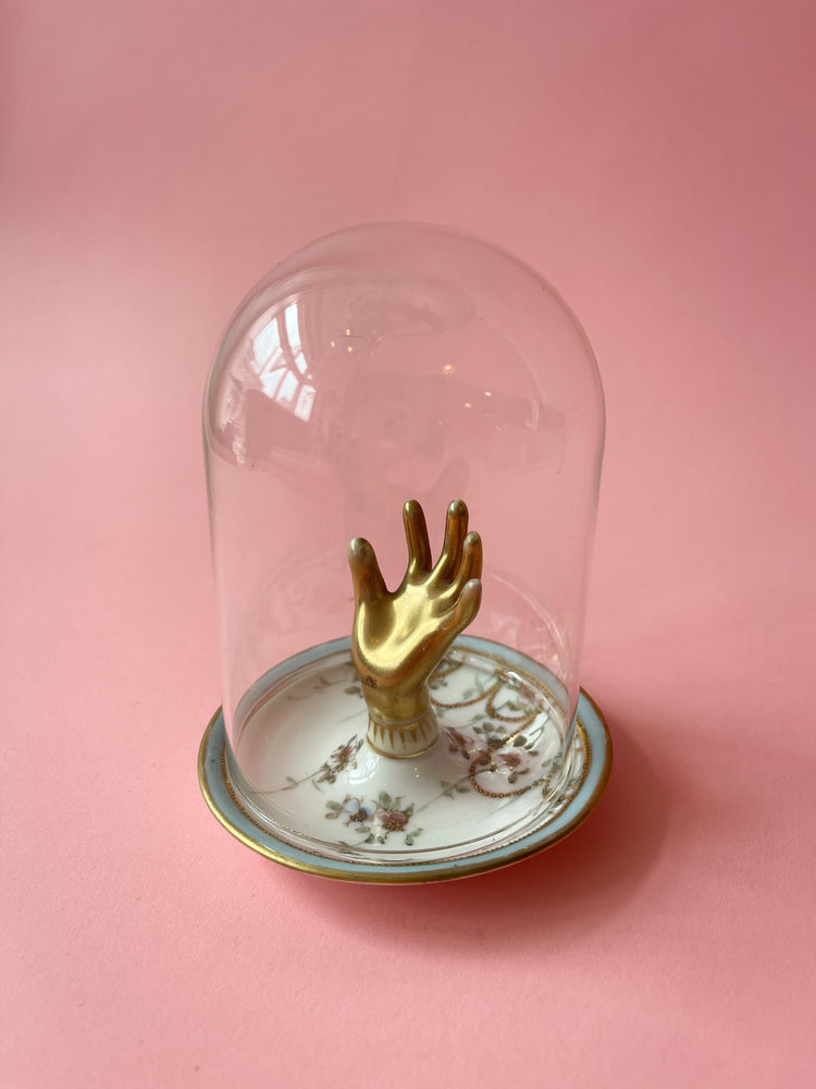 Vintage Hand Painted Porcelain Nippon Ring Holder Hand