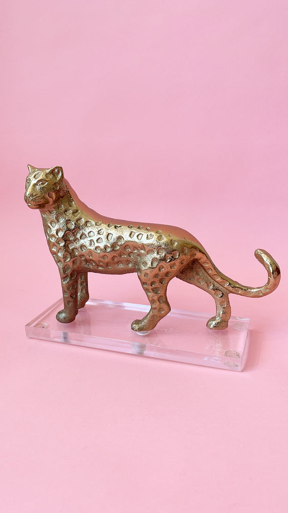 Vintage Brass Cheetah on Lucite Stand – The Apartment TO
